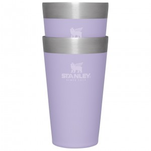Stanley Adventure Stacking Stainless Steel Beer Pint | 2 Pack | 16oz Tumbler Lavanta | 34MZRCGJI