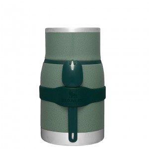 Stanley Adventure To-Go Food Jar + Spork | 24 OZ Yeşil | 78LRFHXZM