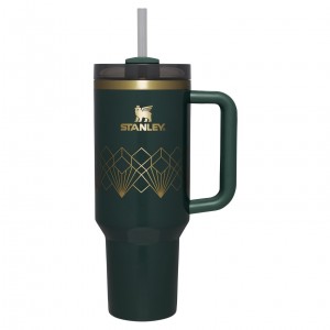 Stanley Deco Collection Quencher H2.0 FlowState™ Tumbler | 40 OZ Forest Gloss Deco | 20JMQLHUX