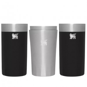 Stanley Lifted Spirits Prismatic™ Highball Glass + Craft Cocktail Shaker Set | 12 OZ Siyah | 19PTKGNER