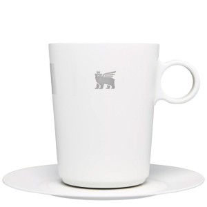 Stanley The DayBreak Café Latte Cup & Stillness Saucer | 10.6OZ Insulated Coffee Mug Pale Stone | 35GNVYBCU