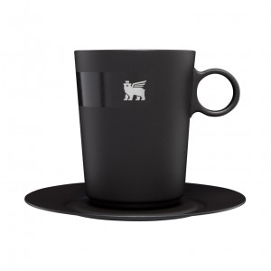 Stanley The DayBreak Café Latte Cup & Stillness Saucer | 10.6OZ Insulated Coffee Mug Siyah | 17RCJSTQU