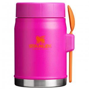 Stanley The Heat Wave Classic Legendary Food Jar + Spork | 14 OZ Vivid Violet | 30QHNGUTM