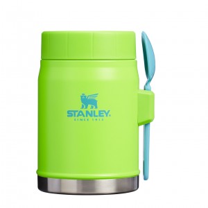 Stanley The Heat Wave Classic Legendary Food Jar + Spork | 14 OZ Bright Lime | 13ZELTWQR