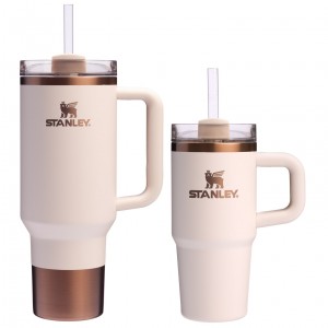 Stanley The Holiday Quencher H2.0 Samesies Sip Set | 40 OZ & 14 OZ Gilded Sugar | 40oz./14oz. | 98LEMTCGO
