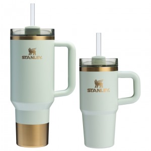 Stanley The Holiday Quencher H2.0 Samesies Sip Set | 40 OZ & 14 OZ Gilded Celadon | 40oz./14oz. | 56CTUXNLB