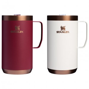 Stanley The Holiday Stay Hot Camp Mug Set | 24 OZ Gilded Pomegranate/Gilded Marshmallow | 20QOPEHYD