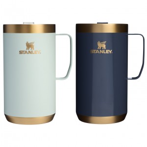 Stanley The Holiday Stay Hot Camp Mug Set | 24 OZ Gilded Celadon/Twilight | 54KQUAOGT