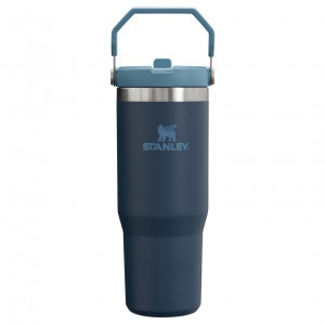Stanley The IceFlow Flip Straw Tumbler | 30 OZ | Insulated Water Lacivert | 47NXAVHQW