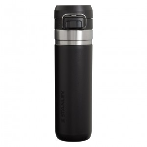 Stanley The Quick Flip Go Water Bottle | 24 OZ Siyah | 17UKEPZJT