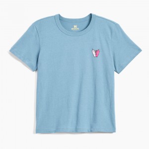 Stanley The Stanley Quencher Love Women’s Boxy Tee Indigo | 60UAKJNEP