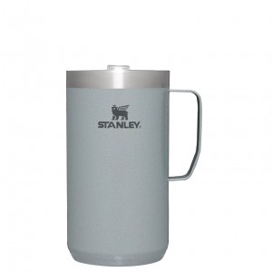 Stanley The Stay-Hot Camp Mug | 24 OZ Gümüş | 13WJSDLUY