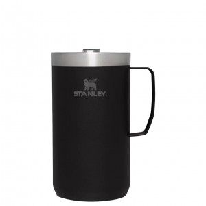 Stanley The Stay-Hot Camp Mug | 24 OZ Siyah | 40PRGJLXU