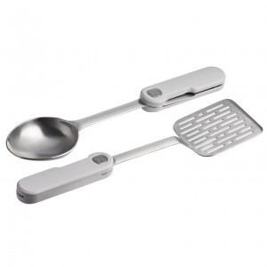 Stanley The Wildfare Pro Fold & Go Utensil Set | 2-piece set Pale Pebble | 57ATBNFCD