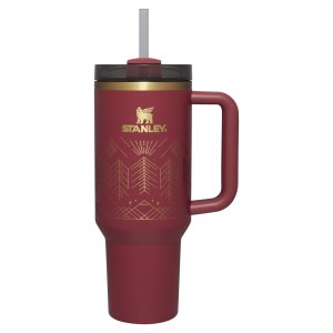 Stanley Winterscape Quencher H2.0 FlowState™ Tumbler | 40 OZ Cranberry Winterscape | 63BLWNJDP